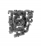 AN OPENWORK JADE ENTWINED DRAGONS ORNAMENT