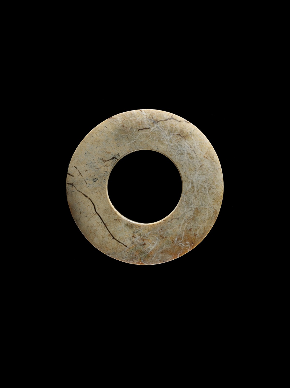 A NEOLITHIC JADE DISC (BI) / J.J. Lally & Co., Oriental Art / New York ...