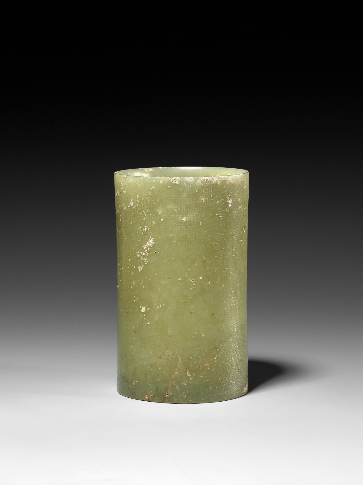 AN ARCHAIC JADE CUP WITH INCISED DECORATION / J.J. Lally & Co ...